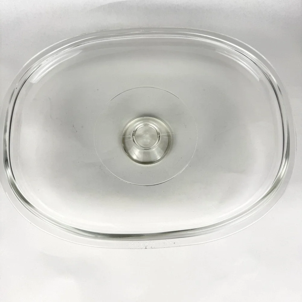 Vintage PYREX DC 1 1/2-C Clear Glass Oval Lid Corning Ware Replacement